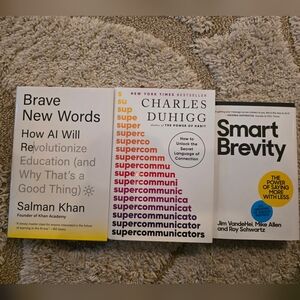 Set of Three Books: Brave New Words, The Power of Habit, Smart Brevity